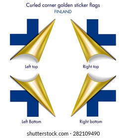Finish flag curled golden corner edition