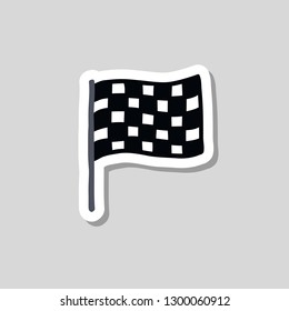 finish flag doodle sticker icon
