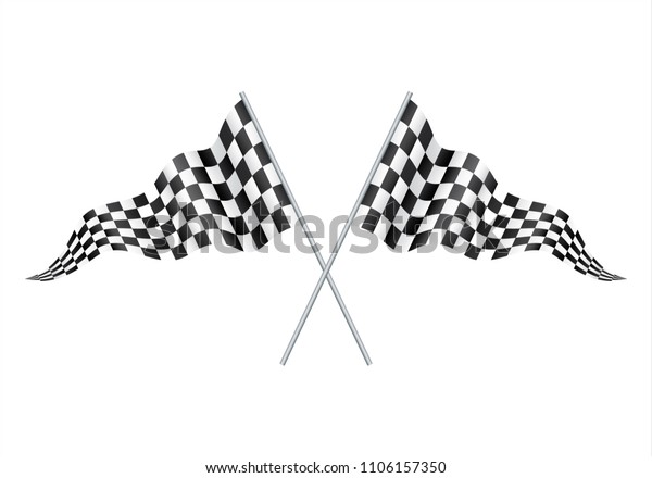 Finish Flag Drive Checkered Racing Double Stock Vector (Royalty Free ...