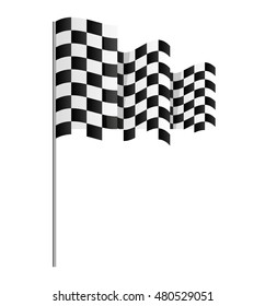 finish flag goal race vector illustration design