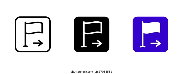 Finish flag icon. Checkered flag marking the end point of a race vector illustration. Symbol of goal achievement and competition completion sign.