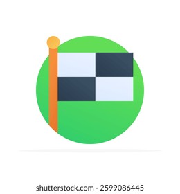 finish flag icon, colored flat vector. modern and minimalist design