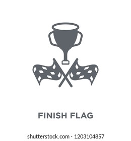 Finish flag icon. Finish flag design concept from Success collection. Simple element vector illustration on white background.