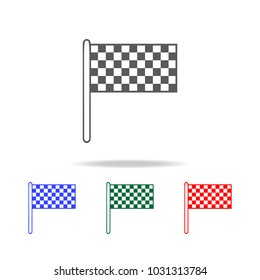 finish flag icon. Elements in multi colored icons for mobile concept and web apps. Icons for website design and development, app development on white background
