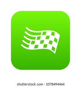 Finish flag icon green vector isolated on white background