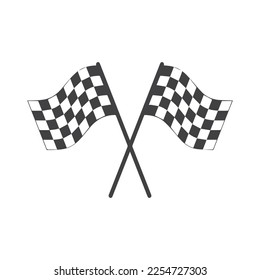 finish flag icon isolated on background