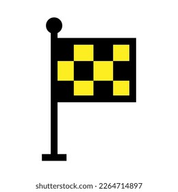 Finish flag icon line isolated on white background. Black flat thin icon on modern outline style. Linear symbol and editable stroke. Simple and pixel perfect stroke vector illustration