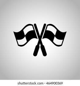 Finish flag icon on the background