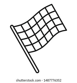 Finish flag icon. Outline finish flag vector icon for web design isolated on white background