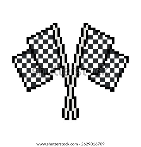 finish flag icon pixel art