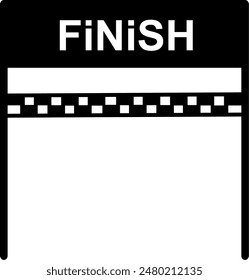 Finish flag icon. Replaceable vector design.