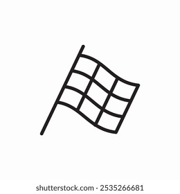 finish flag icon sign vector