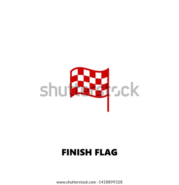 finish flag icon. finish flag vector design. sign\
design. red color