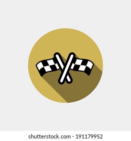 Finish flag icon. Vector illustration on grey background
