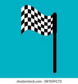 finish flag isolated icon