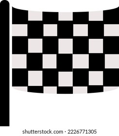 
finish flag line art illustration