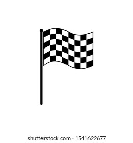Finish flag. Simple illustration of finish flag vector icon for web design isolated on white background. Symbol of championship. Racing flag. Black and white flag. Flat design. EPS 10.