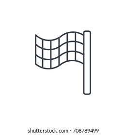 finish flag thin line icon. Linear vector illustration. Pictogram isolated on white background