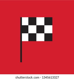 Finish flag vector icon flat