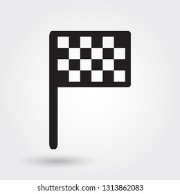 Finish flag vector icon, Race Sports icon, Racing flag symbol. Modern, simple glyph, solid vector illustration for web site or mobile app