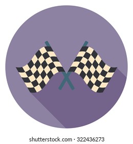 finish flags flat icon in circle