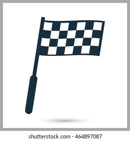 Finish flags icon on the background