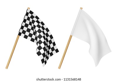 Finish flags isolated on a white background