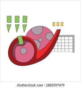 The finish football sound. Clip Art, vector, Illustration, design.