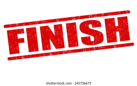 Finish grunge rubber stamp on white, vector illustration