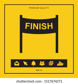 Finish icon illustration isolated vector sign symbol