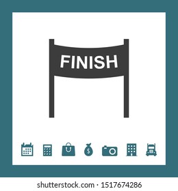 Finish icon illustration isolated vector sign symbol