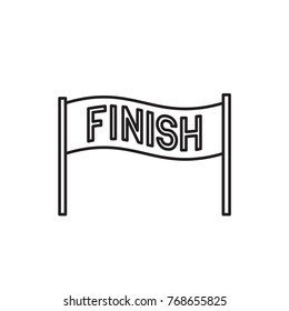 finish icon illustration isolated vector sign symbol