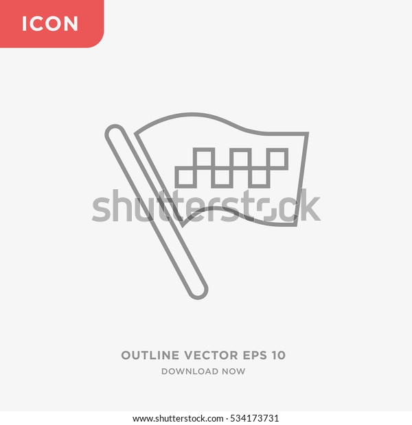 Finish icon\
illustration isolated vector sign\
symbol