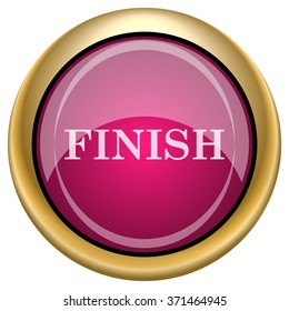 Finish icon. Internet button on white background. EPS10 vector.