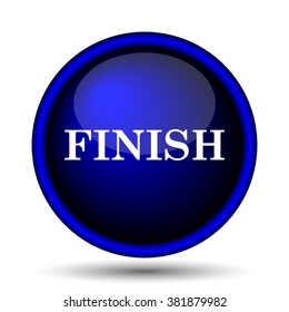 Finish icon. Internet button on white background. EPS10 vector