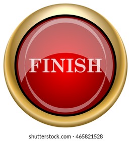 Finish icon. Internet button on white background. EPS10 vector.
