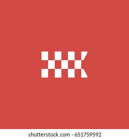 finish icon. sign design. red background