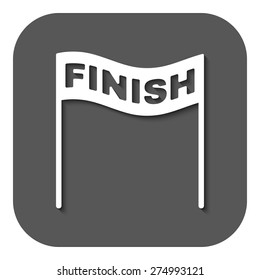 The finish icon. Finish symbol. Flat Vector illustration. Button