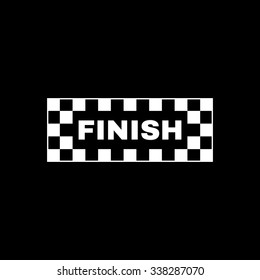 Finish Icon Finish Symbol Flat Vector Stock Vector (Royalty Free ...