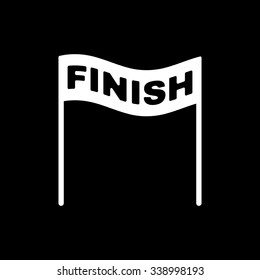 The finish icon. Finish symbol. Flat Vector illustration