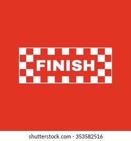 The finish icon. Finish symbol. Flat Vector illustration