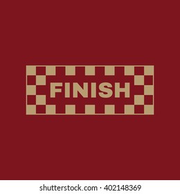 The finish icon. Finish symbol. Flat Vector illustration