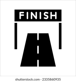 finish icon. Finish symbol. Vector illustration on white background