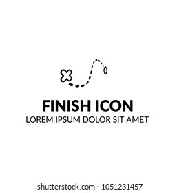 Finish icon vector.Can be used as icon or logo for websites, applications, mobile and UI design, vector illustration