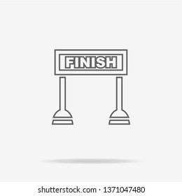 Finish icon. Vector concept illustration for design.