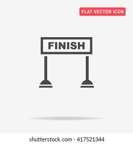 Finish icon. Vector concept illustration for design.