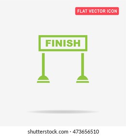 Finish icon. Vector concept illustration for design.