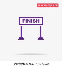 Finish icon. Vector concept illustration for design.