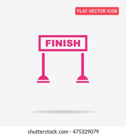 Finish icon. Vector concept illustration for design.