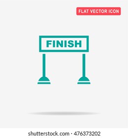 Finish icon. Vector concept illustration for design.